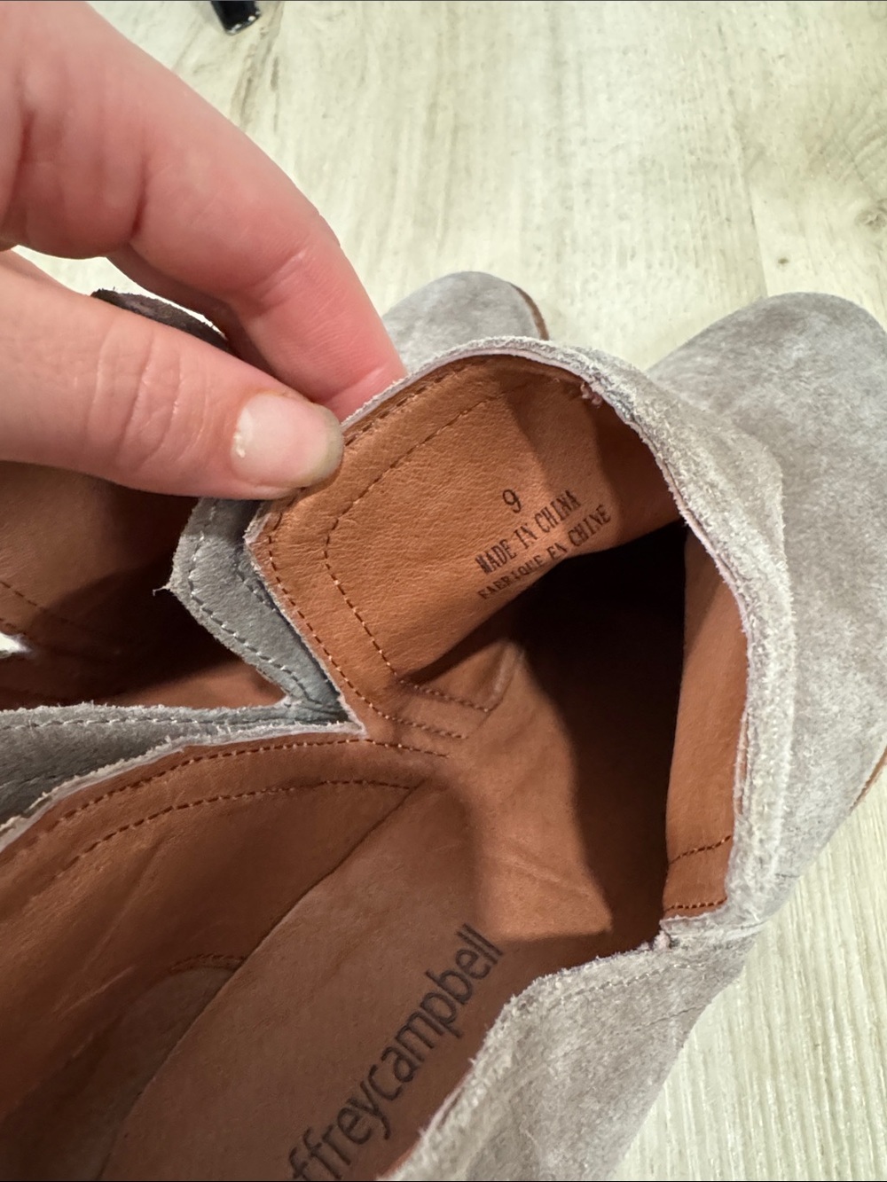 Jeffrey Campbell Light Gray beige Suede Ankle Booties - Picture 5 of 5